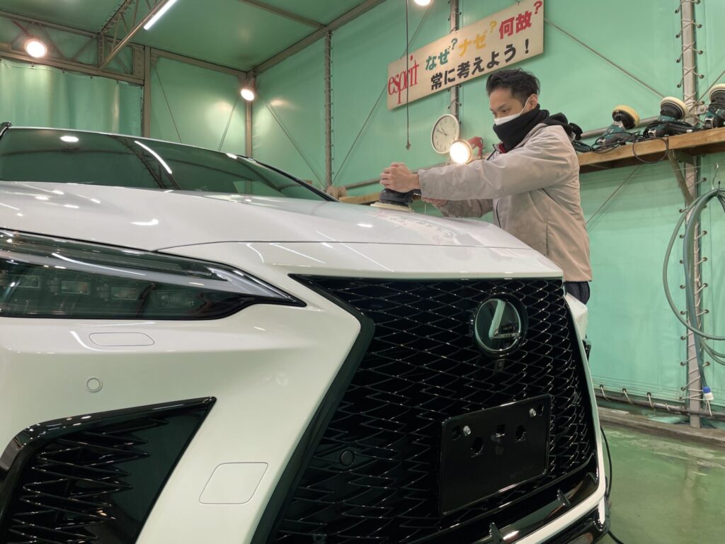 神戸・大阪ガラスコーティング専門店エスプリジャパンLEXUS・NX450h＋にガラスコーティング施工致しました。