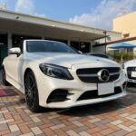 神戸・大阪ガラスコーティング専門店エスプリジャパンメルセデスベンツ・Cカブリオレにガラスコーティング施工致しました。