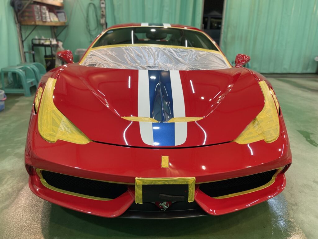 神戸・大阪ガラスコーティング専門店エスプリジャパン　Ferrari・４５８SPECIAREにガラスコーティング施工致しました。