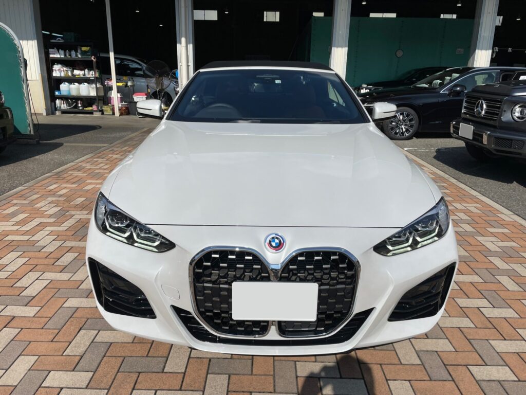 神戸・大阪ガラスコーティング専門店エスプリジャパンBMW4カブリオレにガラスコーティング施工致しました。