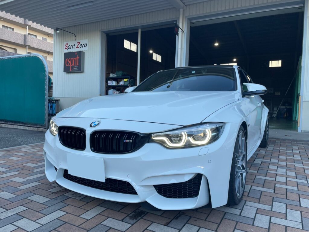 神戸・大阪ガラスコーティング専門店エスプリジャBMWM3にガラスコーティング施工致しました。