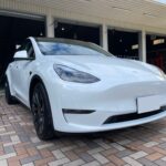 神戸・大阪ガラスコーティング専門店エスプリジャンテスラにガラスコーティング施工致しました。